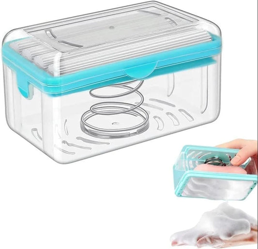 2-in-1 Portable Portable Laundry Rolling Soap Box Easy Cloth Washing Soap Roller